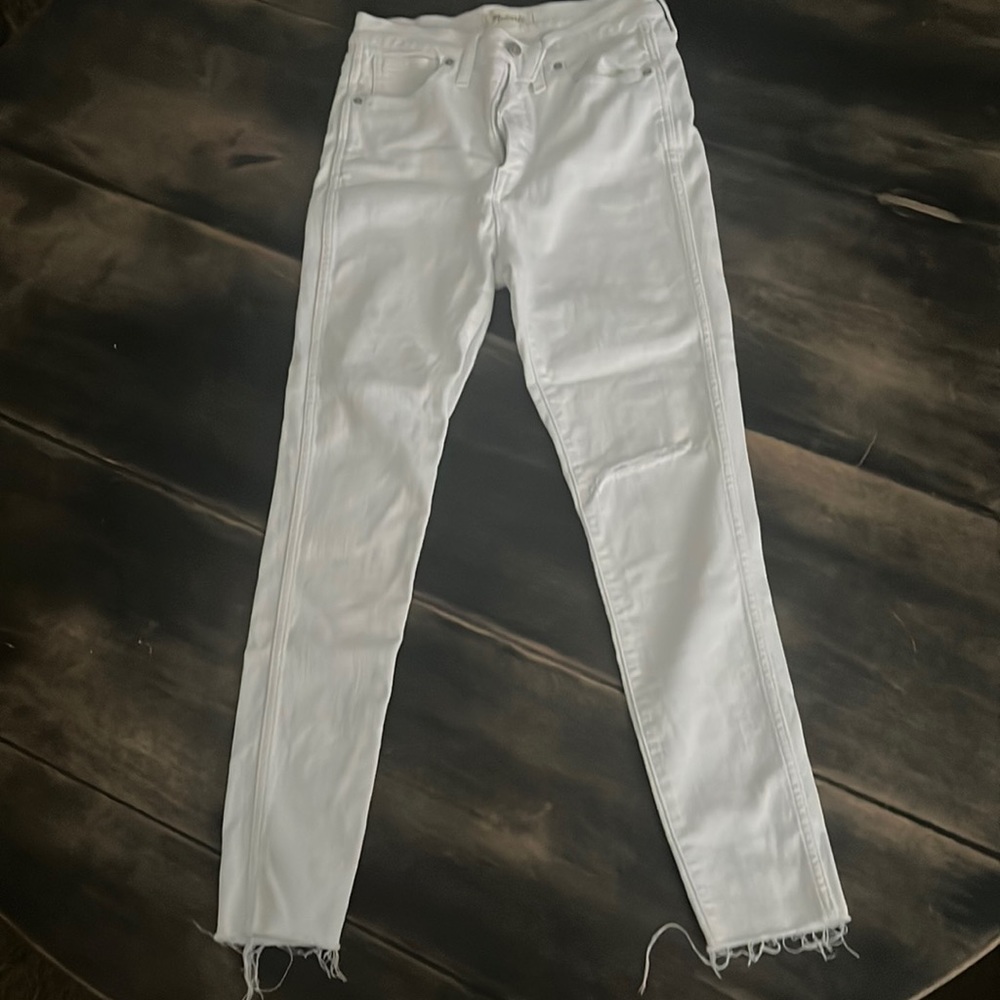 White Madewell 10 inch high rise skinny jeans